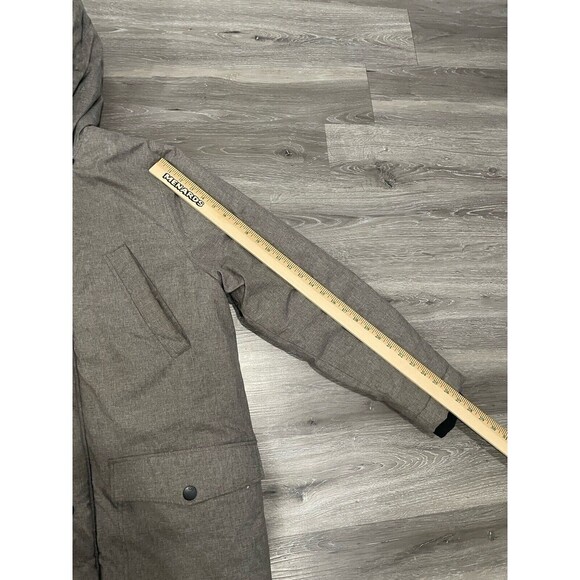 Winter Parka Puffer Coat Quilted Lined Pockets Divided H&M Hooded Fill Zip Long - Picture 9 of 16